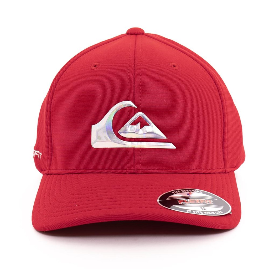 Boné Aba Curva Quiksilver Hologram 3D Logo - Fechado - Adulto