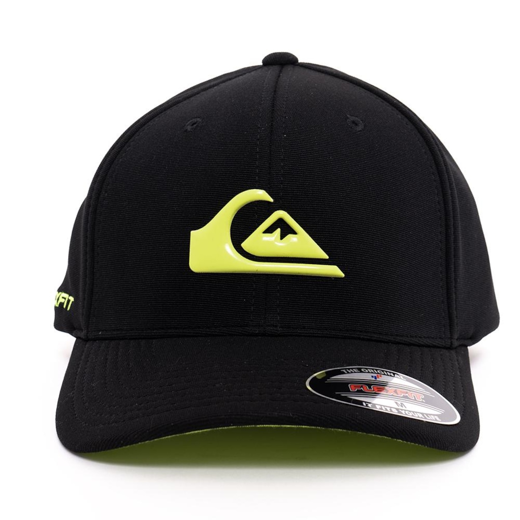 Boné Aba Curva Quiksilver Lime Logo - Fechado - Adulto