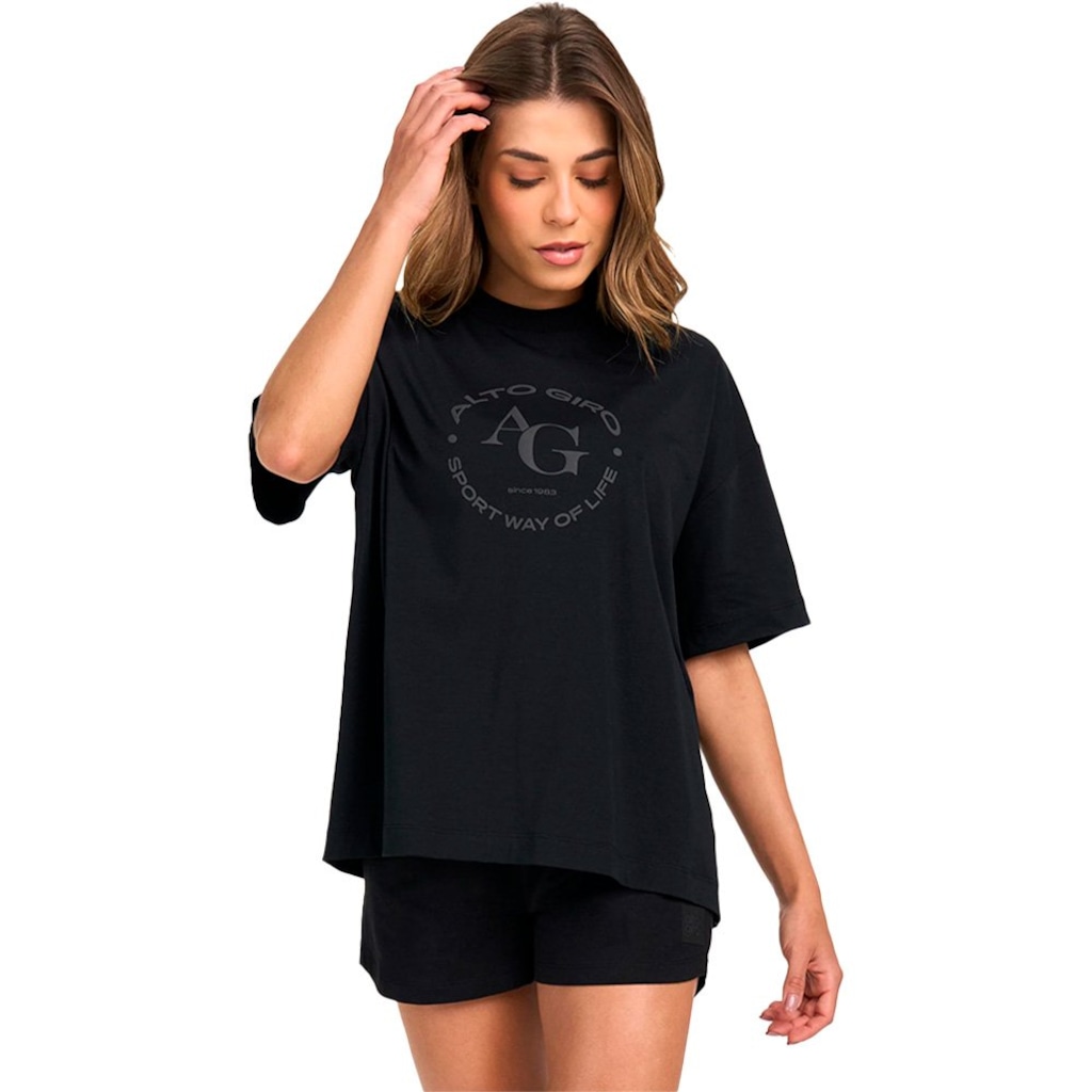 Camiseta Alto Giro Ampla Free - Feminina