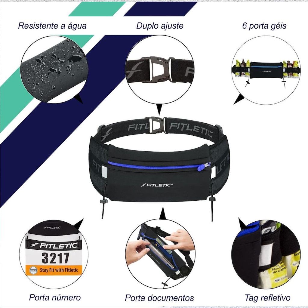 Imagem 4 do produto Pochete para Corrida Fitletic com Porta Gel e Bolso Extra Ultimate II