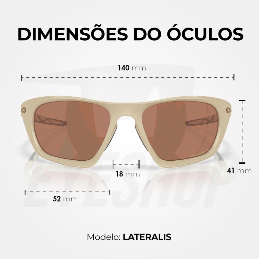 Imagem 5 do produto Óculos de Sol Oakley Lateralis Matte Sand - Unissex