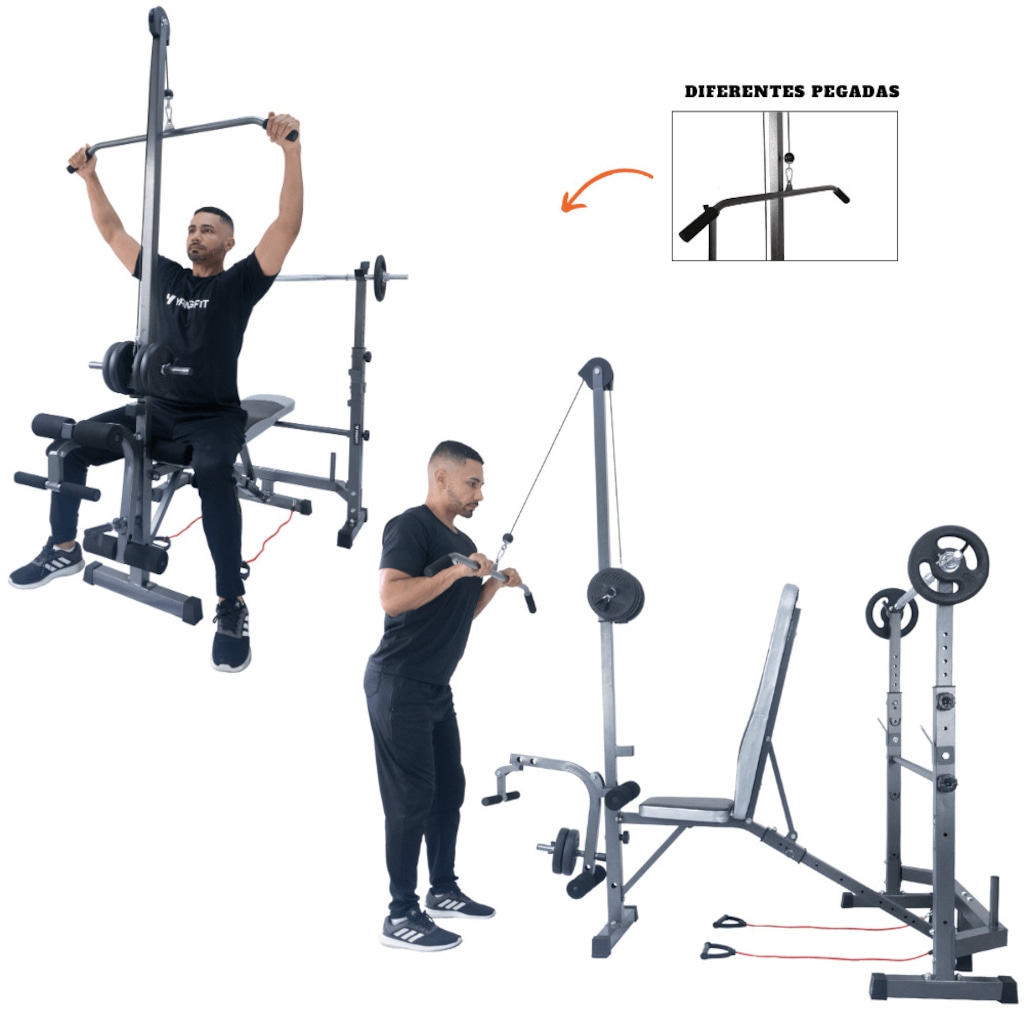Imagem 5 do produto Banco Supino Yangfit Apoio Scott Cavalete e Puxada na Polia