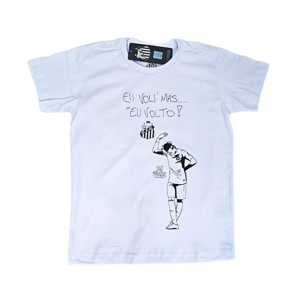 Camisa do Santos Neymar Eu Vou Mas Eu Volto SPR - Infantil