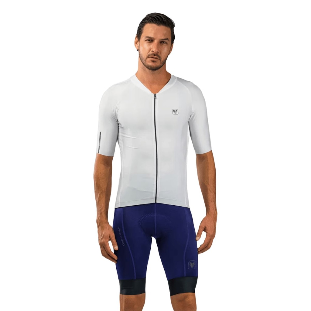 Camisa de Ciclismo Free Force Training White Slim Fit - Masculina