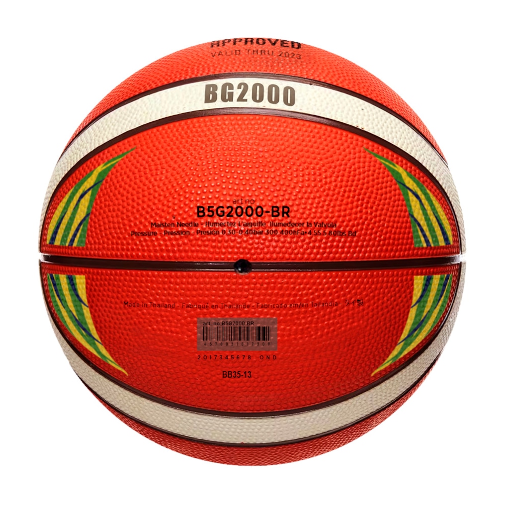Imagem 5 do produto Bola De Basquete Molten Bg2000br T5 Cbb Basketball Rubber Cover - Infantil