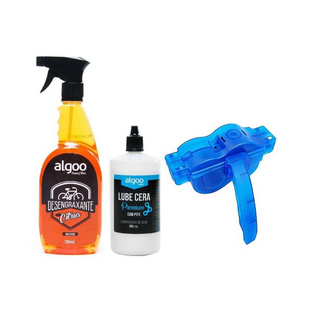Lubrificante + Desengraxante Algoo + Limpador Corrente Bike Absolute