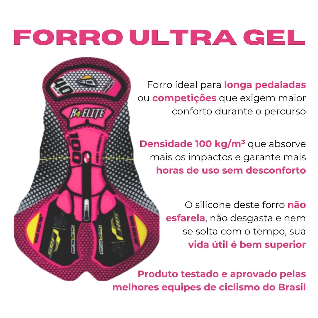 Imagem 4 do produto Macaquinho de Ciclismo Manga Longa ERT Smart Forro Gel - Feminino