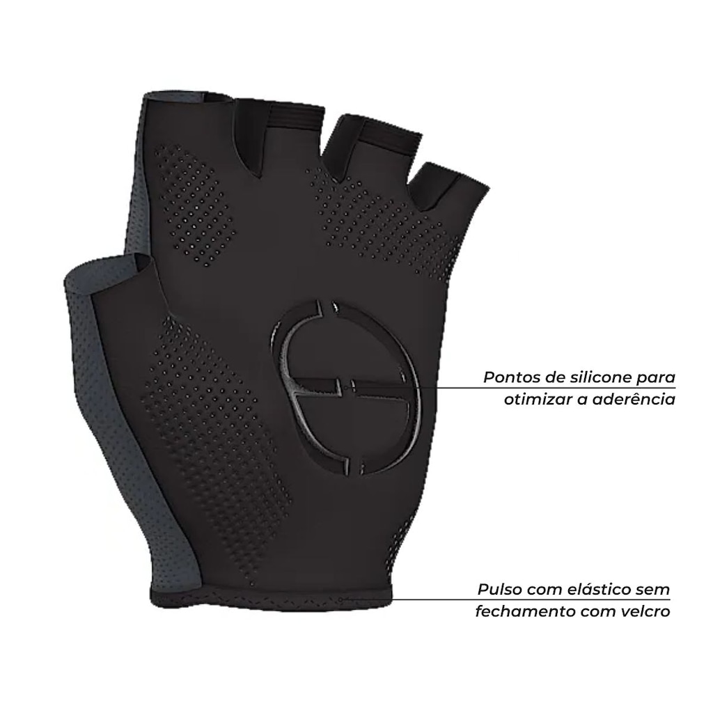 Imagem 2 do produto Luva de Ciclismo MTB Speed Meio Dedo Curto ERT - Adulto