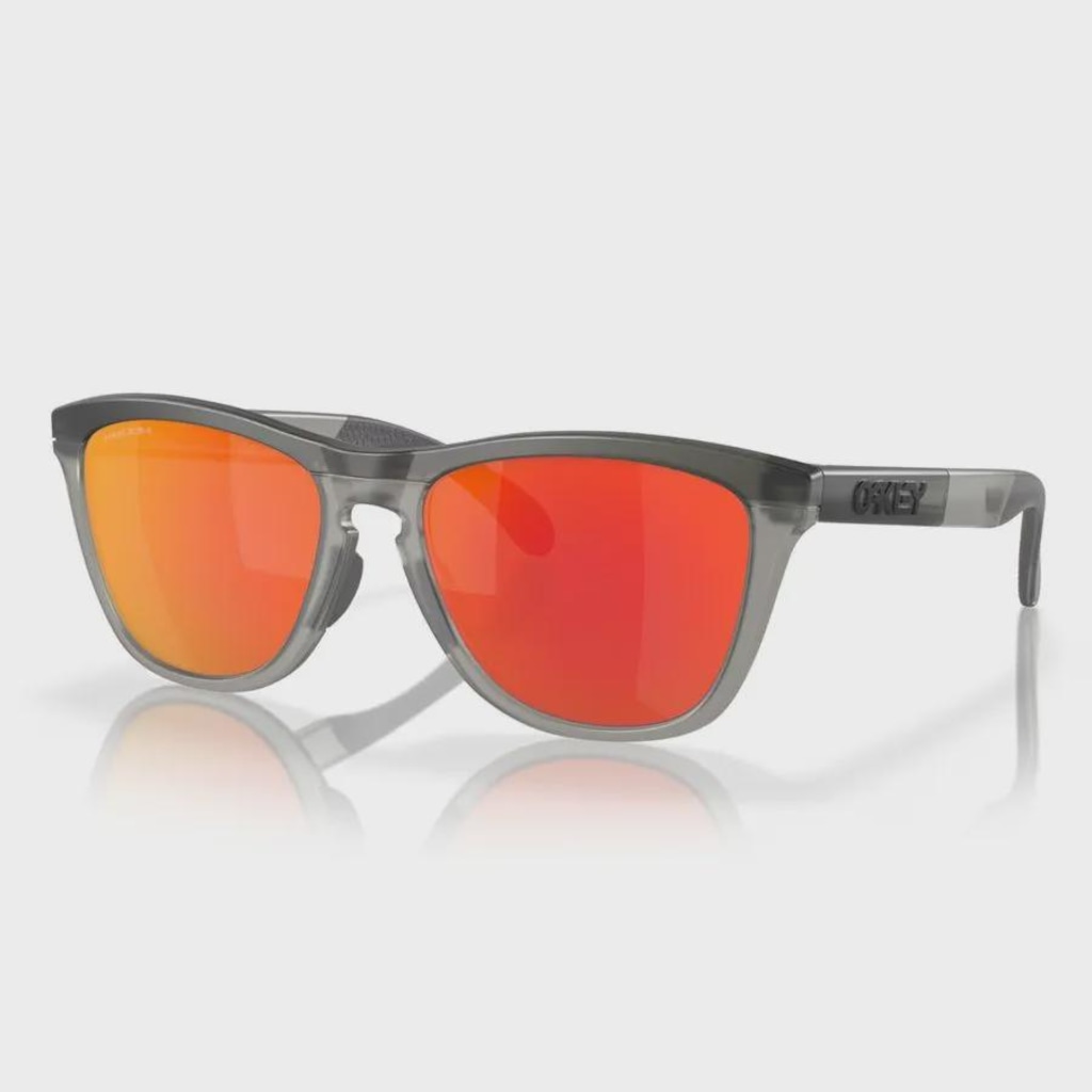 Óculos de Sol Oakley Unissex Frogskins Range Matte Grey Ink Prizm Ruby