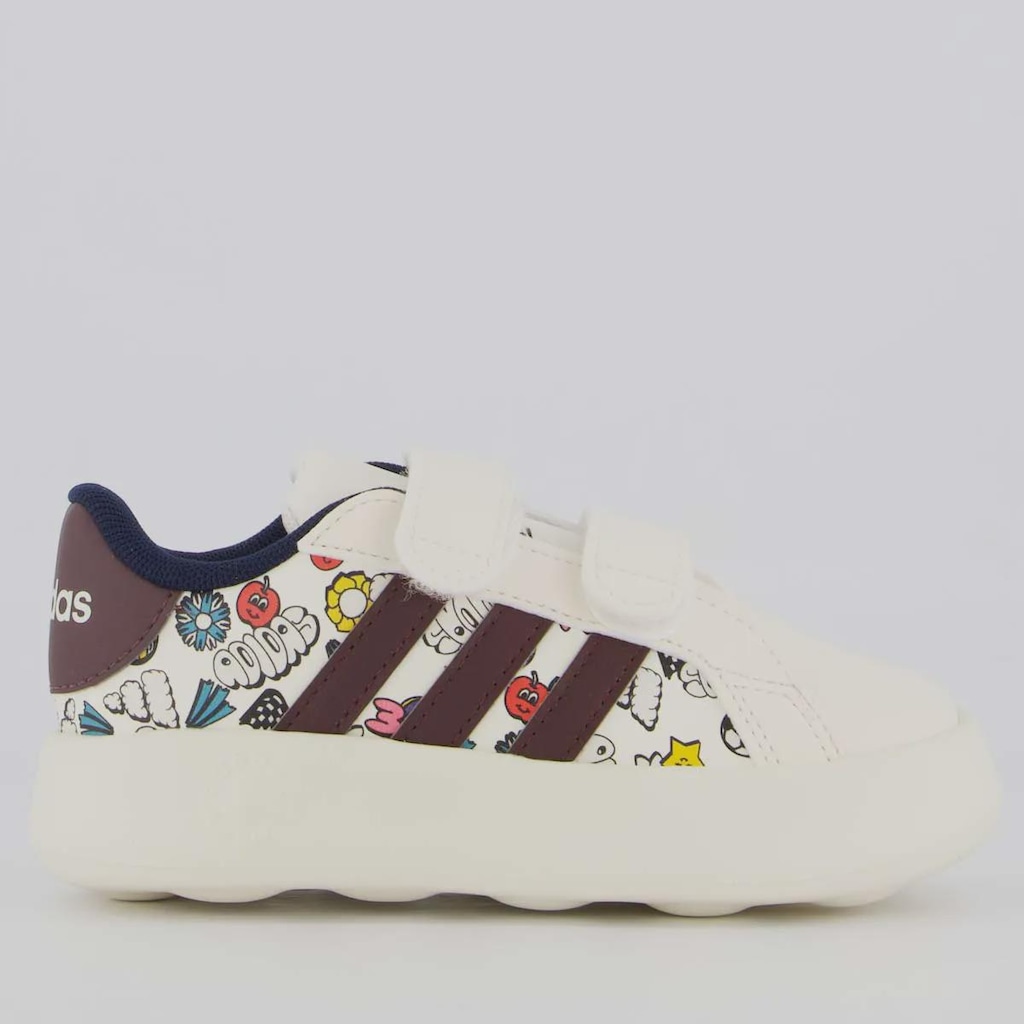 Tênis adidas Grand Court 2.0 CF Printed - Infantil - Foto 1