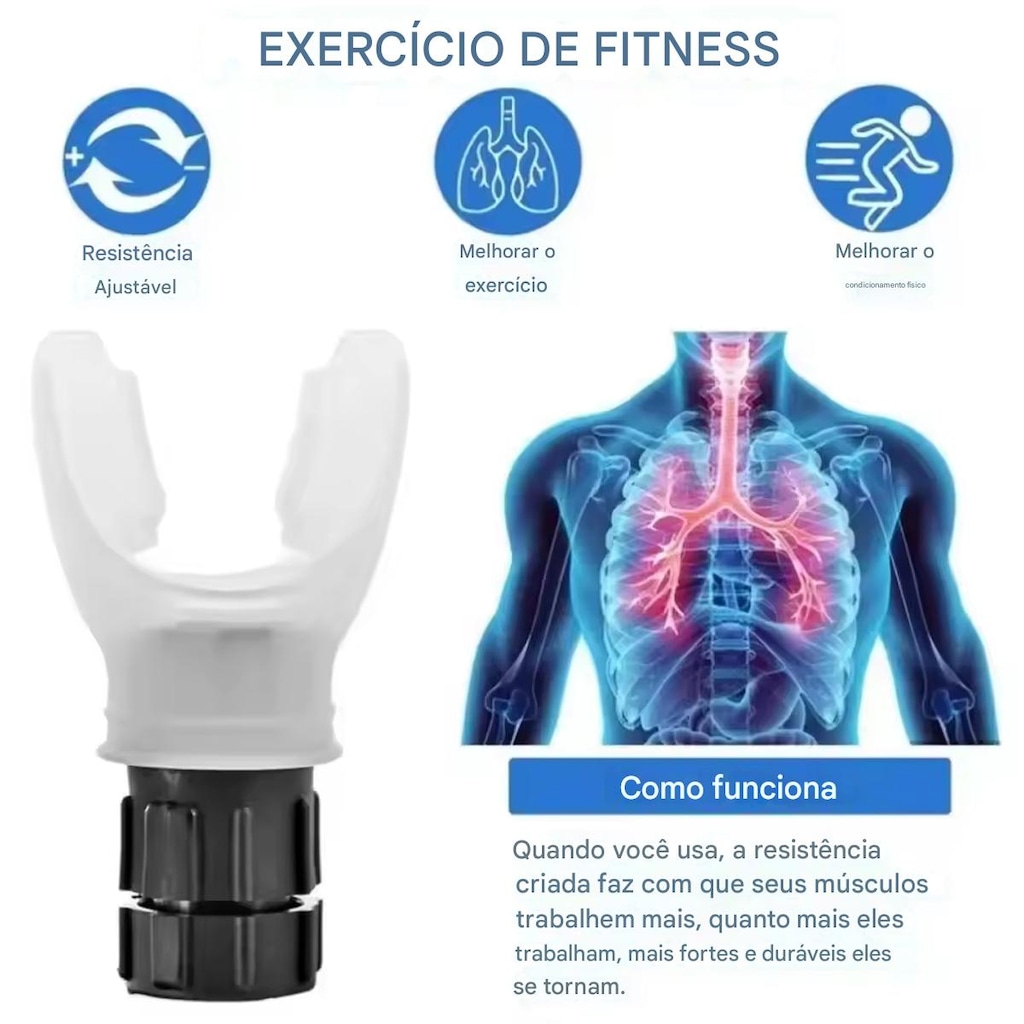 Imagem 2 do produto Bucal Gold Sports Esportivo De Treinamento Respiratório