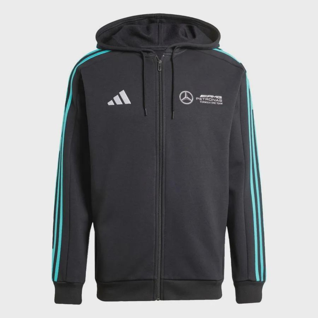 Blusão adidas Capuz Zíper Mercedes AMG Petronas Fórmula 1 Team DNA - Masculino