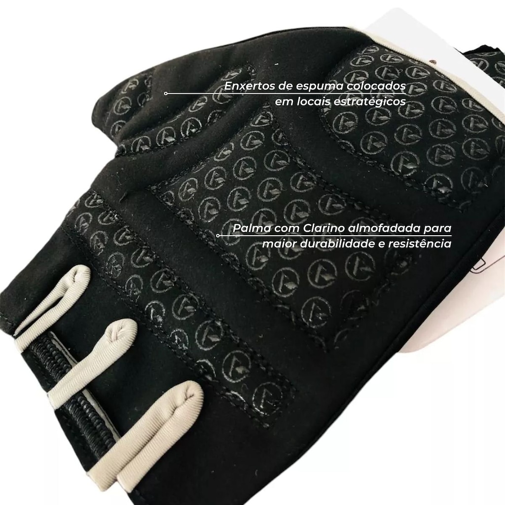 Imagem 3 do produto Luva Para Ciclismo Meio Dedo Curto Absolute Outfit Nero