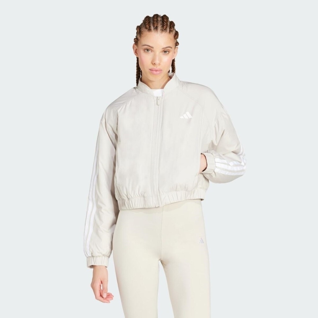 Jaqueta adidas Puffer Bobojaco Essentials 3 Listras - Feminina - Foto 1
