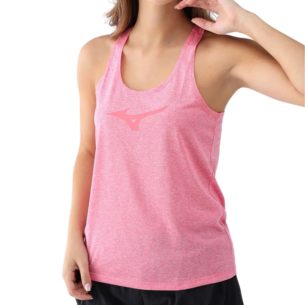 Camiseta Regata Mizuno Spark Big Logo Mescla - Feminina