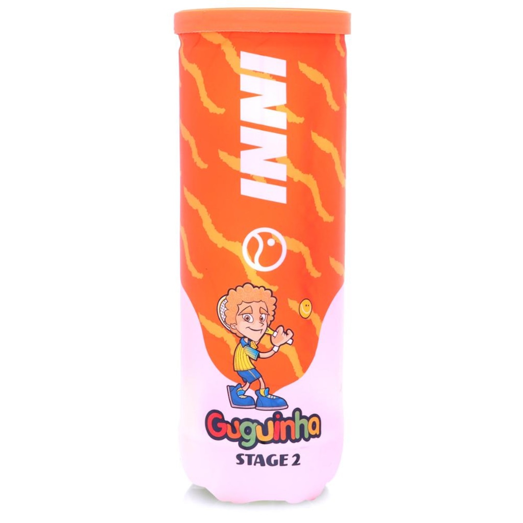 Bola de Tênis Inni Guguinha Stage 2 - Tubo com 03 Bolas
