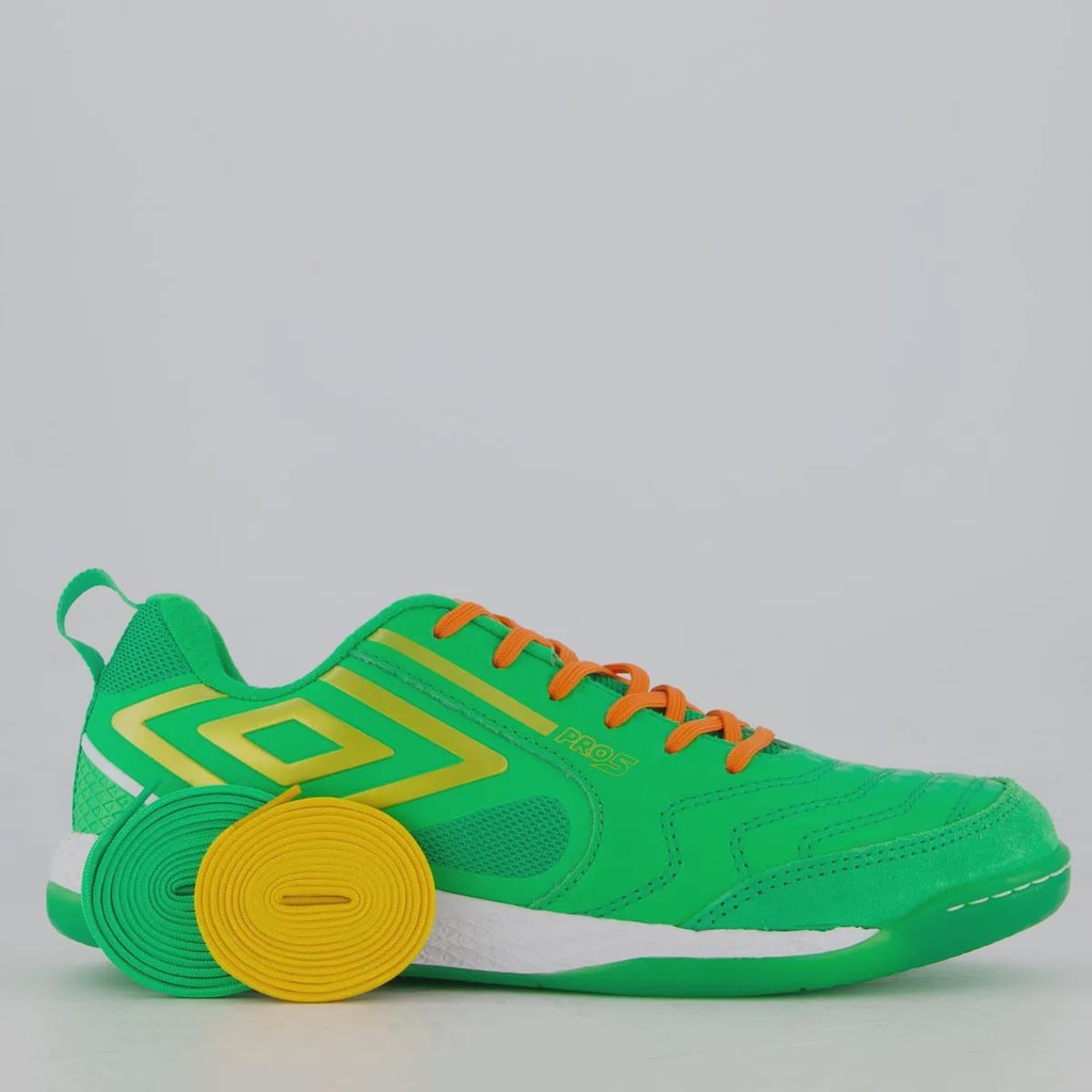 Chuteira de Futsal Umbro Pro 5 Bump GL Saint Patrick's - Adulto - Foto 1