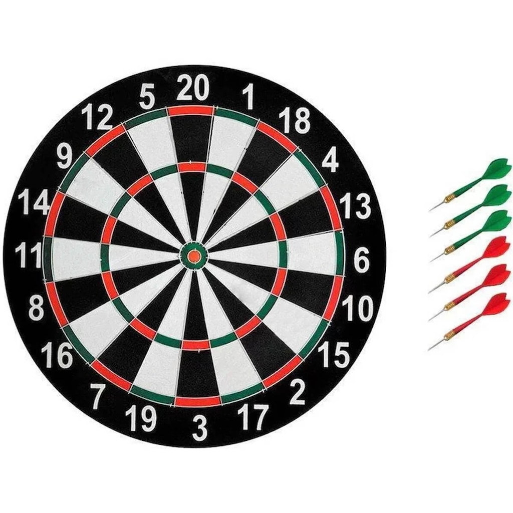 Jogo de Dardos Dupla Face 15 Polegadas com 6 Peças Fort