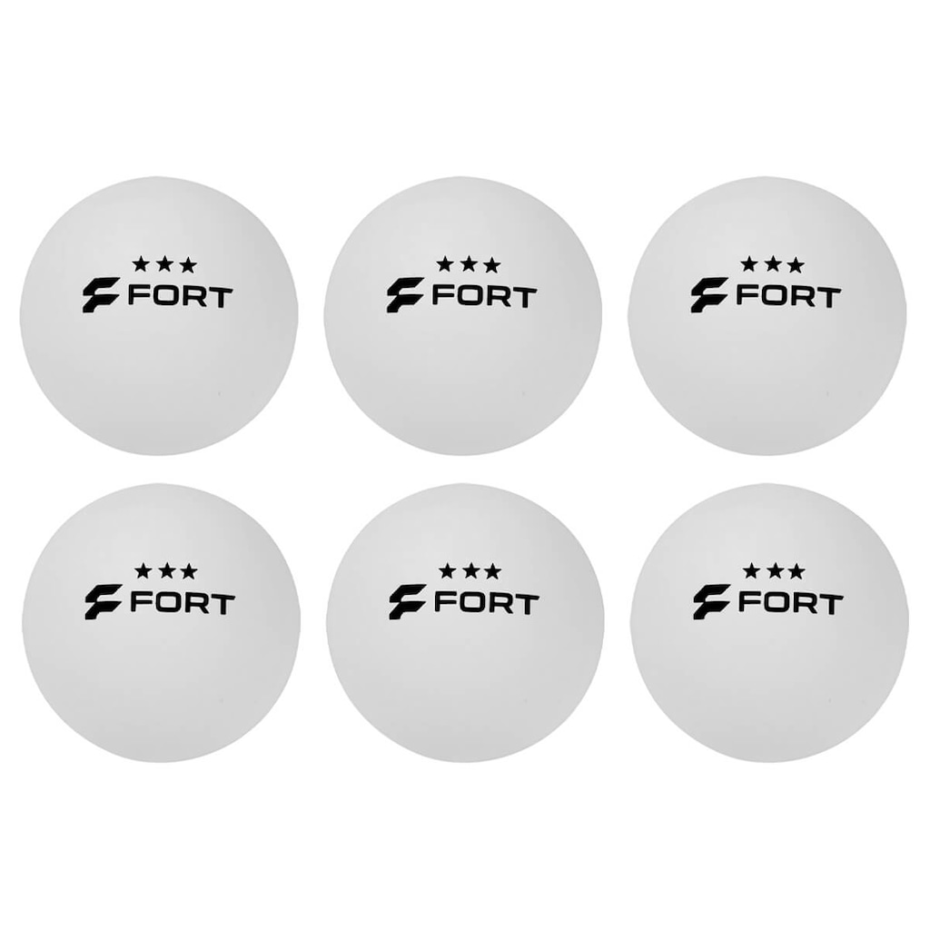 Bola de Tênis de Mesa Fort 3 Estrelas - Pack com 6 Bolinhas