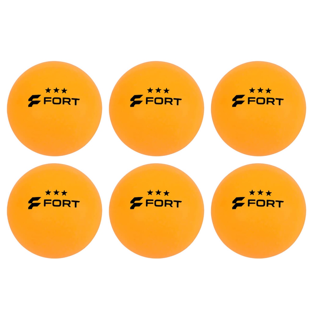 Bola de Tênis de Mesa Fort 3 Estrelas - Pack com 6 Bolinhas