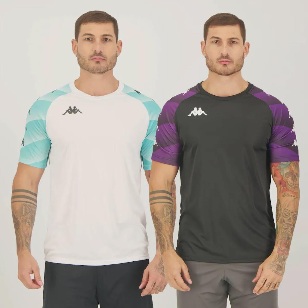 Kit 2 Camisas Kappa Raglany - Masculina