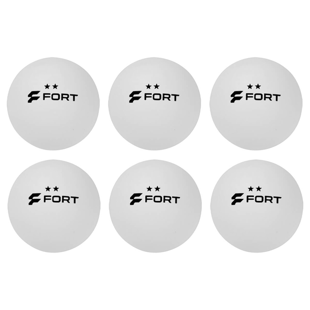 Bolinhas de Tênis de Mesa Fort 2 Estrelas - Pack com 6 Bolas