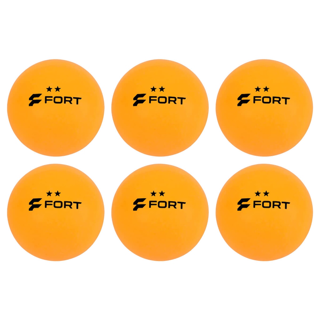 Bolinhas de Tênis de Mesa Fort 2 Estrelas - Pack com 6 Bolas