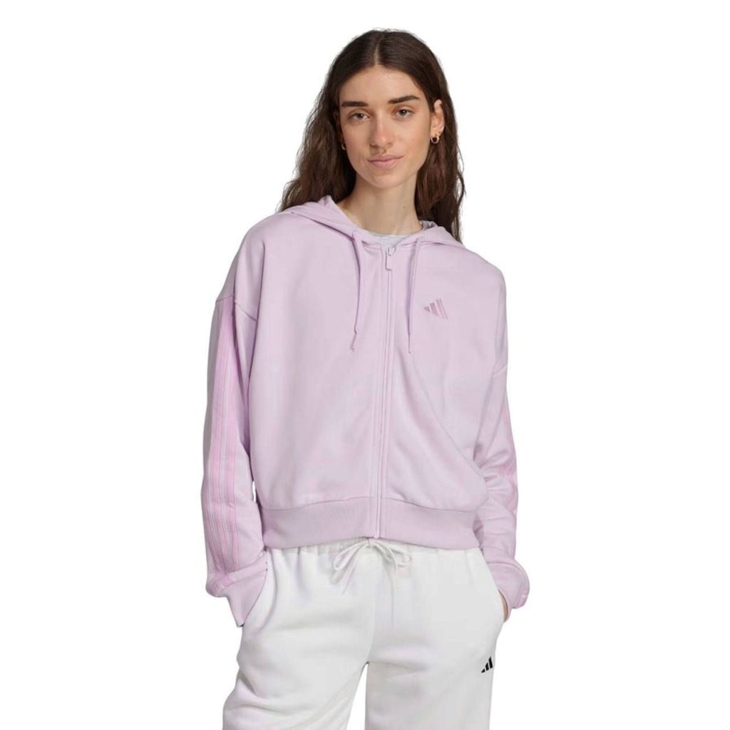 Jaqueta adidas 3 Stripes com Capuz - Feminina