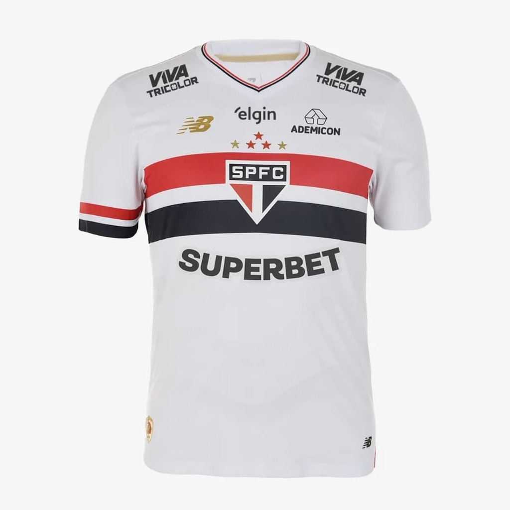 Camisa do São Paulo I 25/26 New Balance Jogador - Masculina