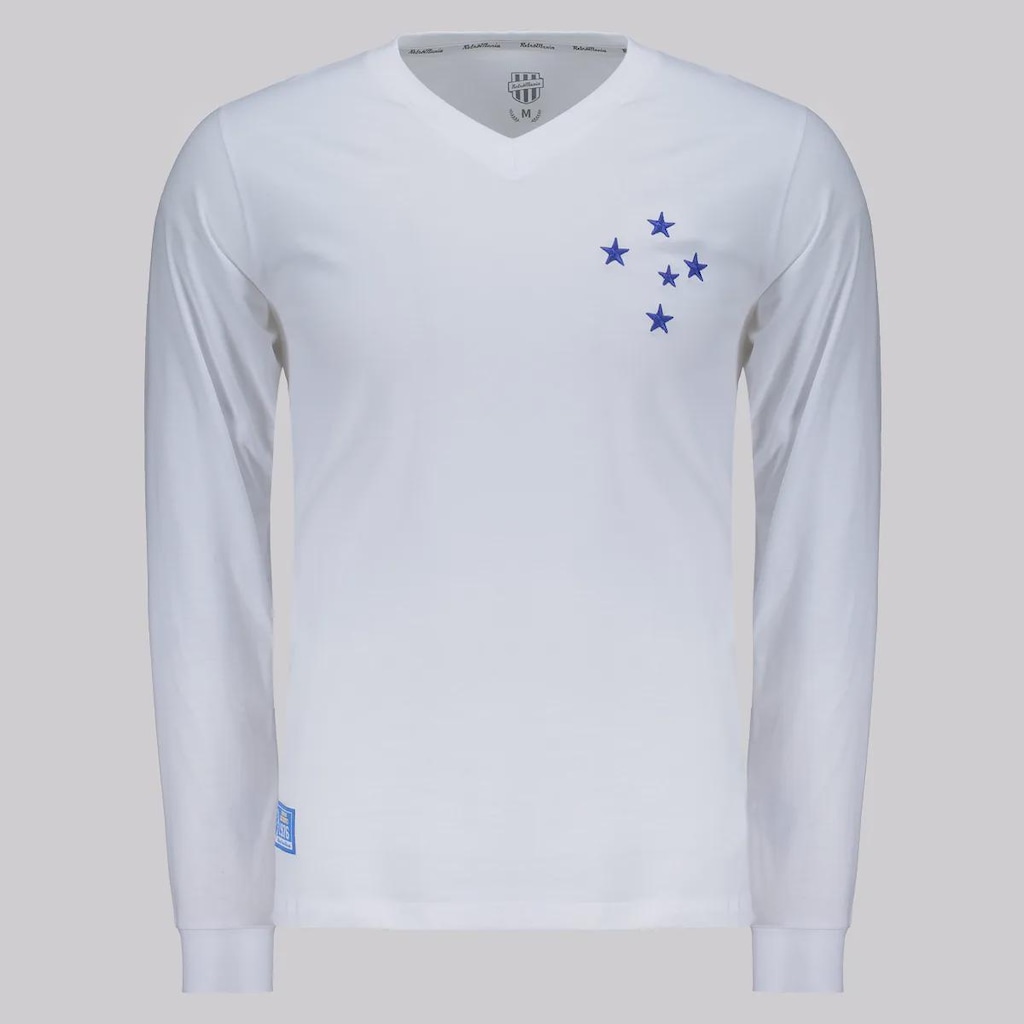 Camisa de Manga Longa do Cruzeiro Retrô 1976 RetrôMania - Masculina