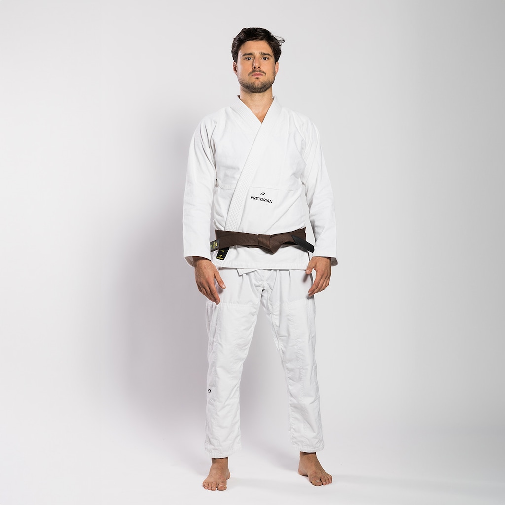 Kimono First Fight for Good 350G + Faixa Branca Pretorian - Adulto