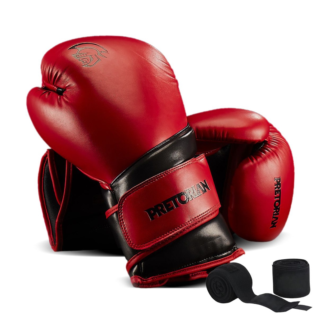 Luva de Boxe e Muay Thai Elite Pretorian + Bandagem Extra - Adulto