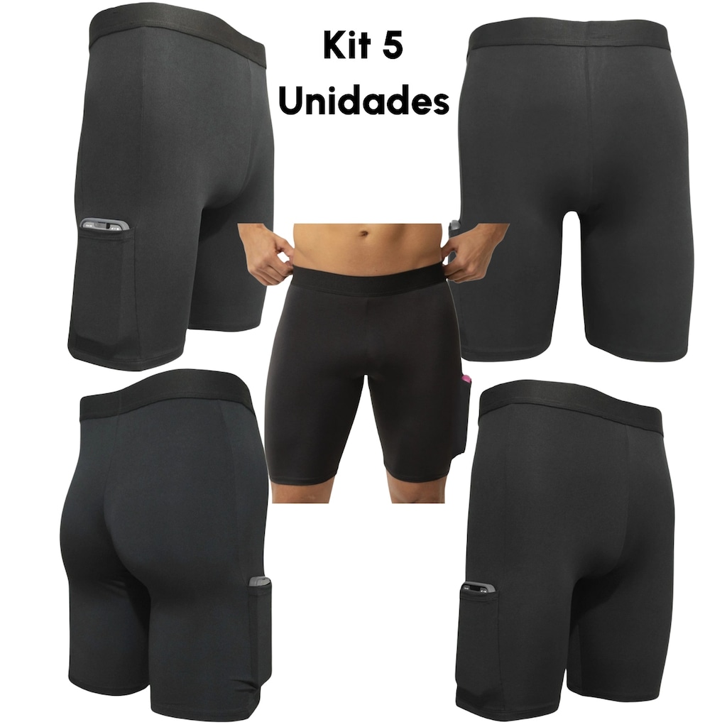Imagem 3 do produto Bermuda Térmica Frishop Proteção UV Ciclista - 5 Unidades - Masculina