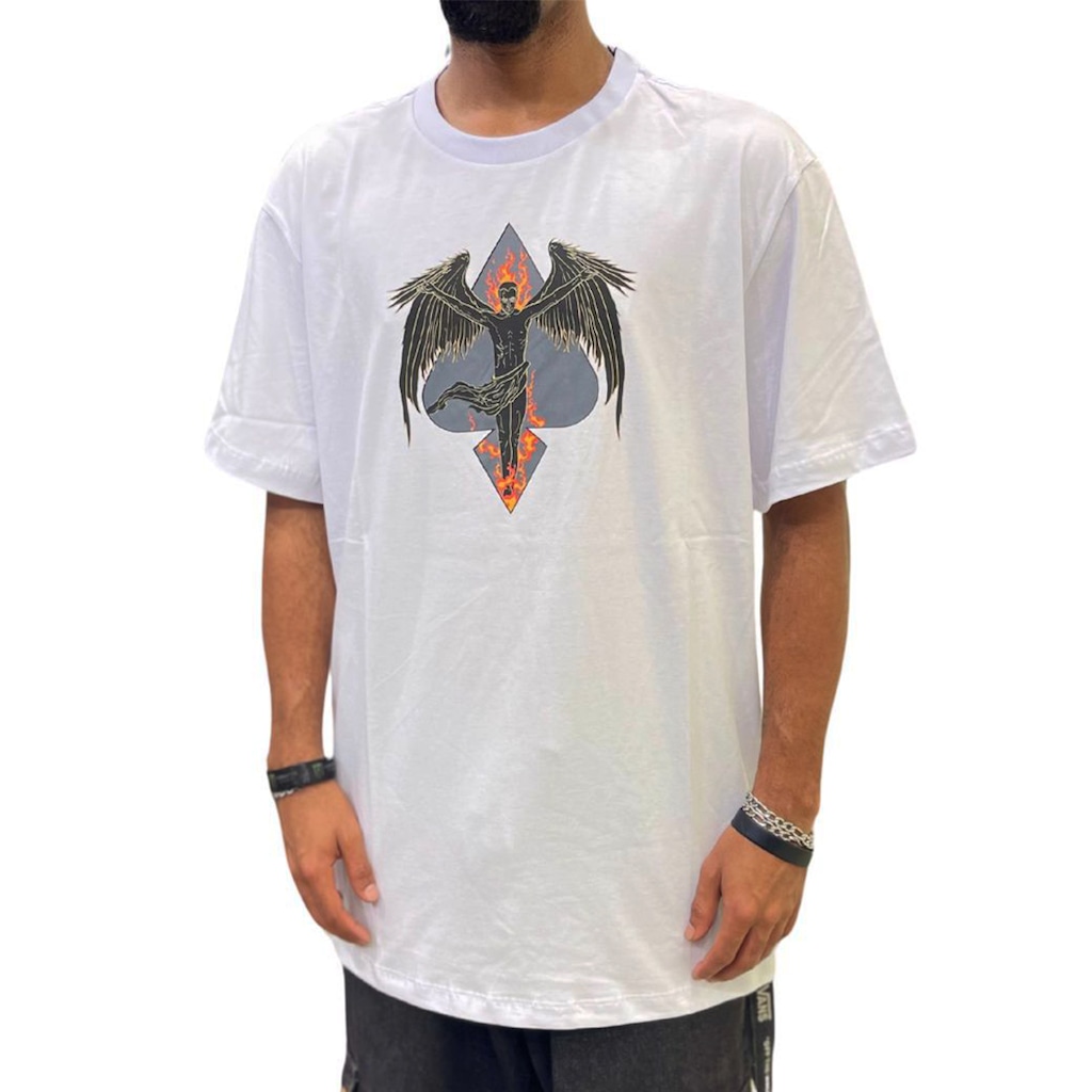 Camiseta Mcd Regular Anjo Fogo Espada  Masculina