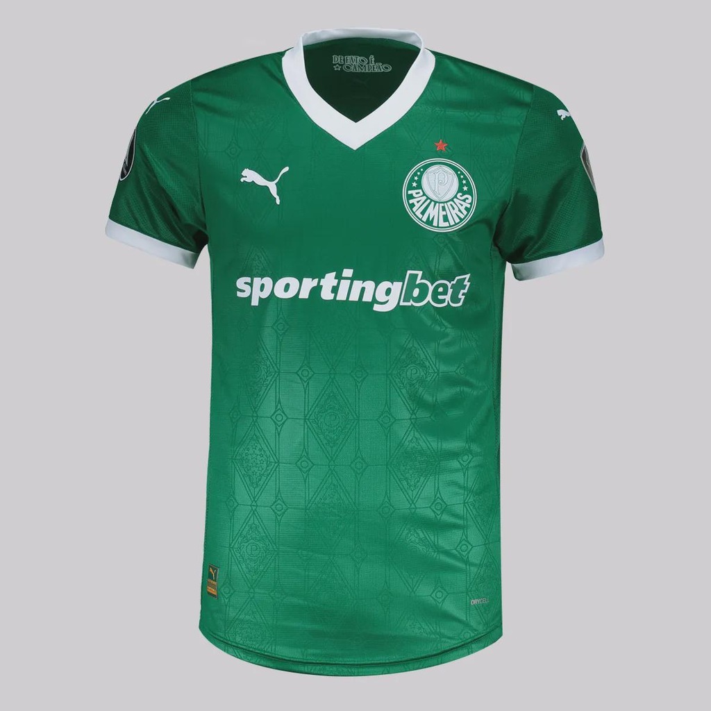 Camisa do Palmeiras Puma I 2025 Jogador Patch Libertadores - Masculina