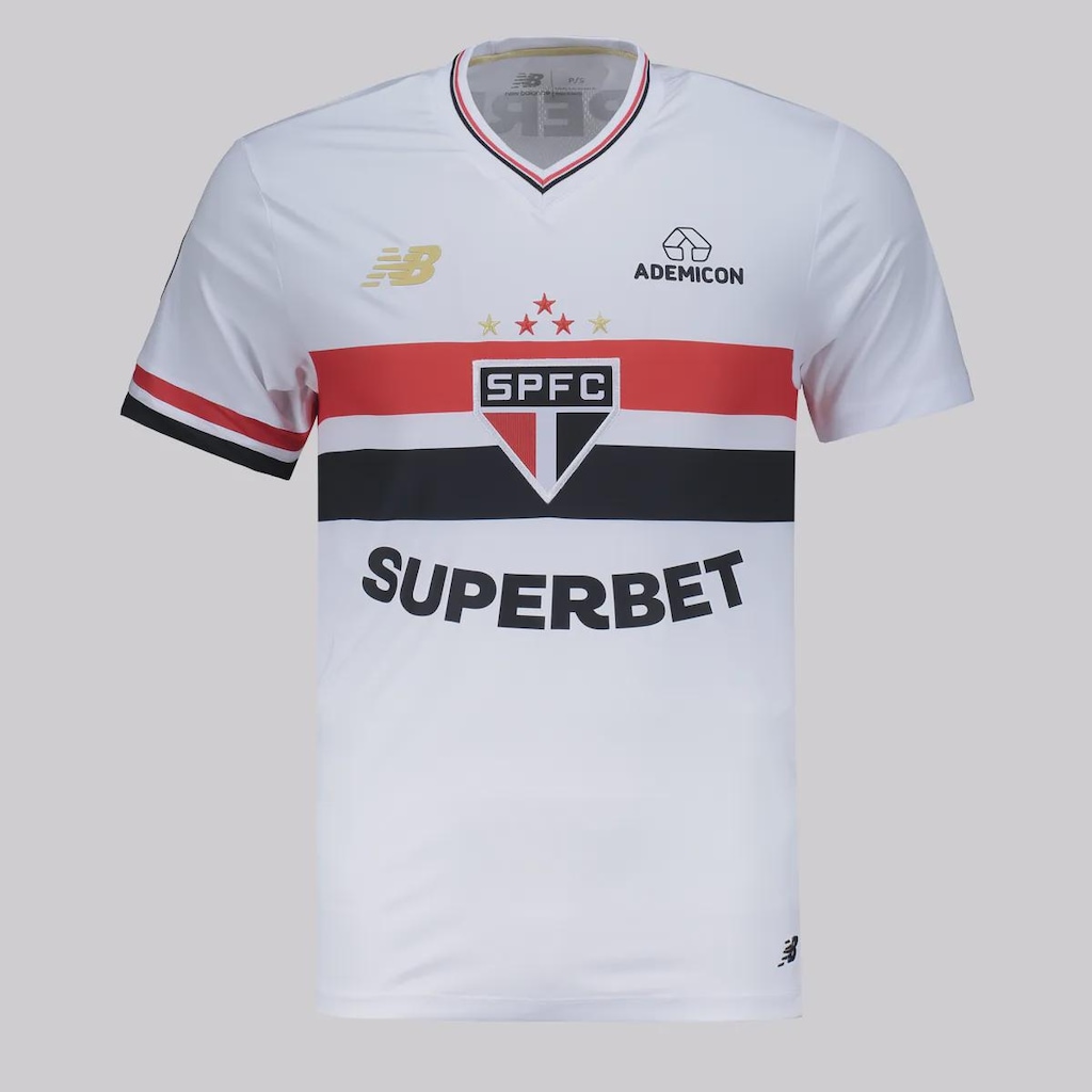 Camisa do São Paulo New Balance I 2025 Patch Libertadores - Masculina