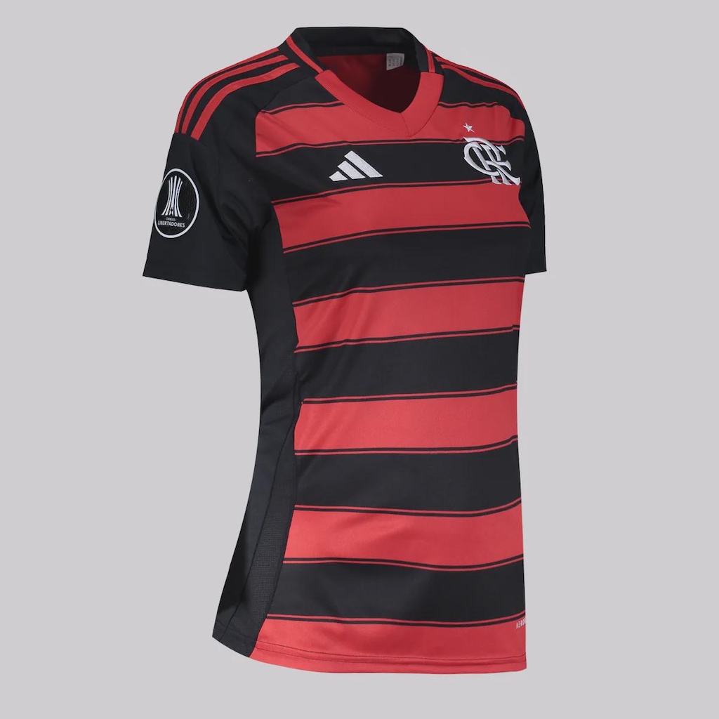 Imagem 2 do produto Camisa do Flamengo I 2025 Patch Libertadores adidas - Feminina