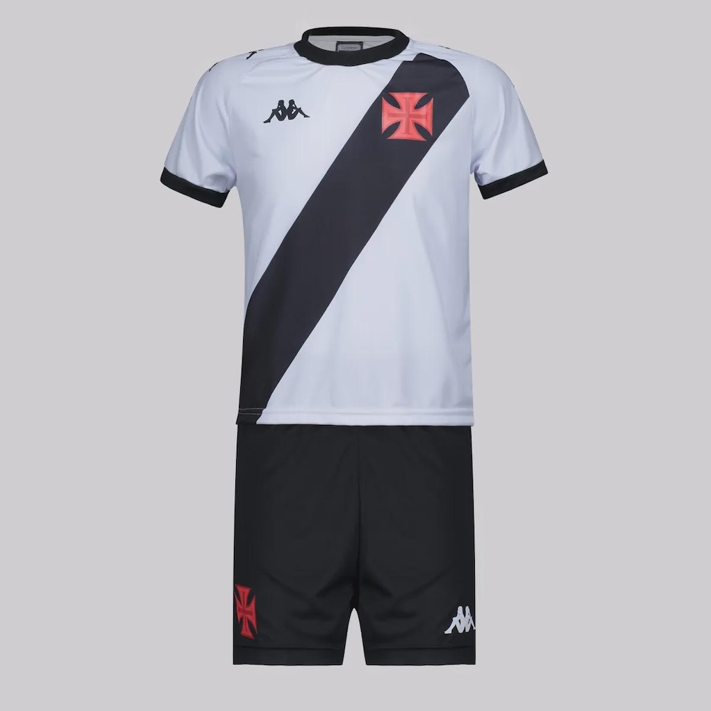 Kit Uniforme de Futebol do Vasco Supporter Class Kappa - Infantil