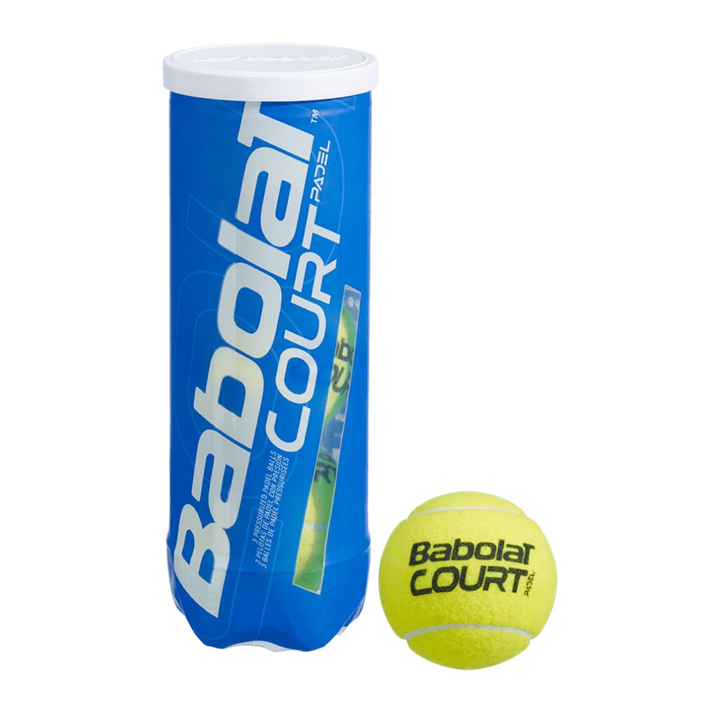 Bola de Padel Babolat Court X3 - Tubo com 3 Bolas