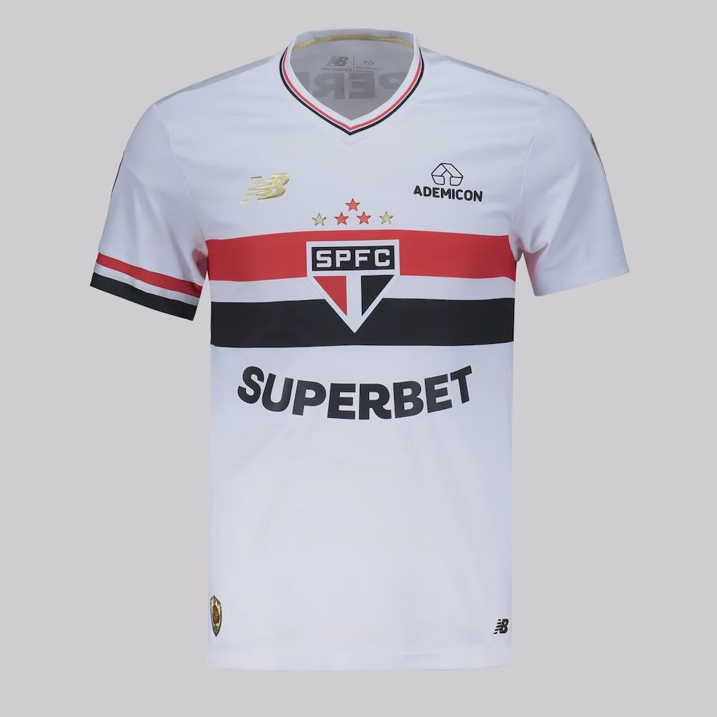 Camisa do São Paulo New Balance I 2025 Jogador Patch Libertadores - Masculina