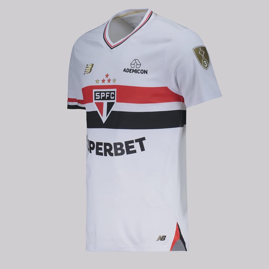 Imagem 3 do produto Camisa do São Paulo New Balance I 2025 Jogador Patch Libertadores - Masculina