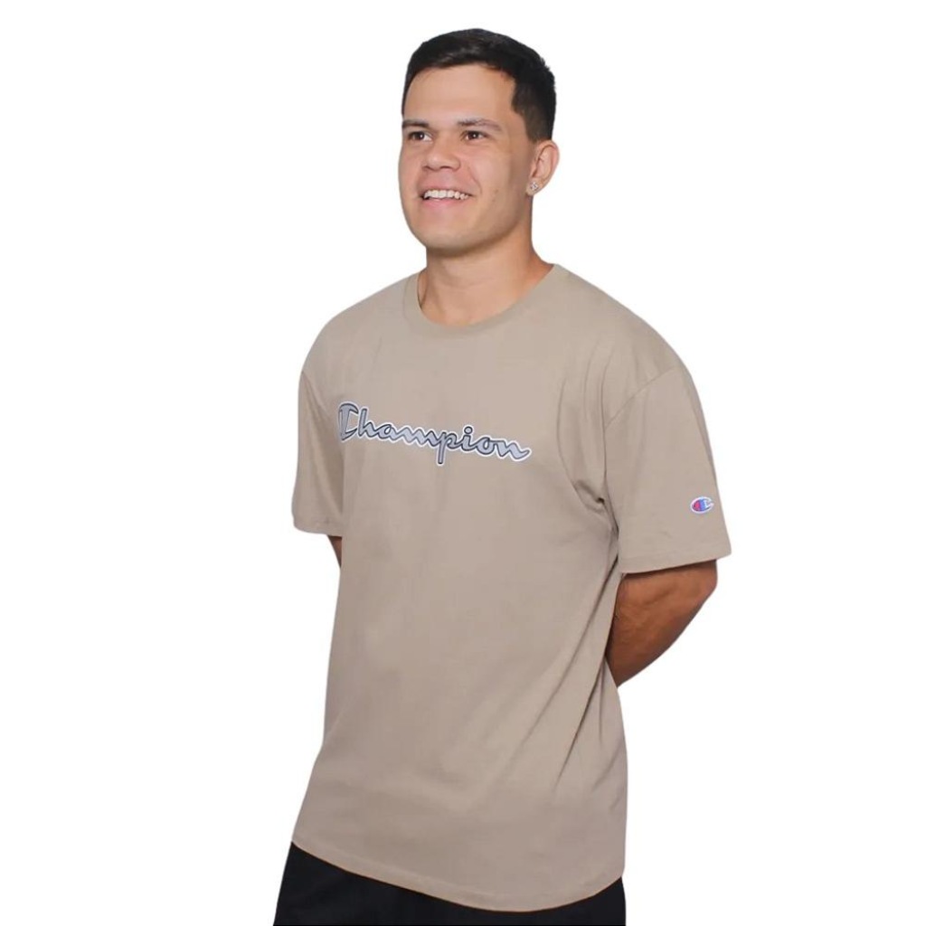 Imagem 2 do produto Camiseta Champion Lev Mc Script Metal Dark - Masculina