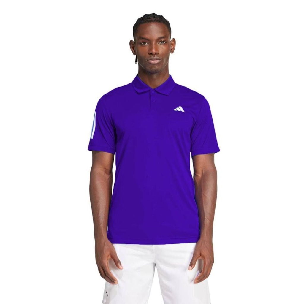 Camisa Polo Masculina adidas Club 3 Stripes