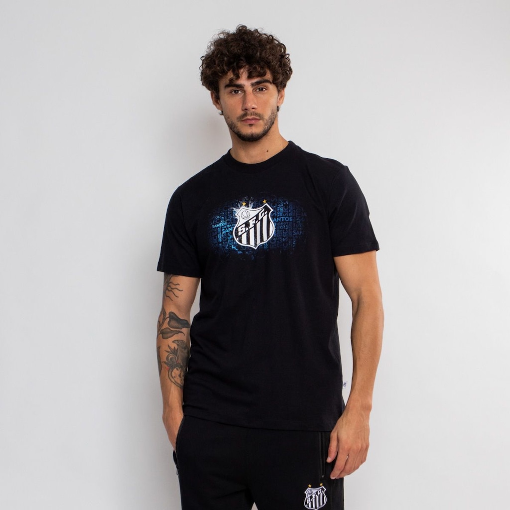 Camiseta do Santos Classica Surf CenterOficial Escudo - Masculina