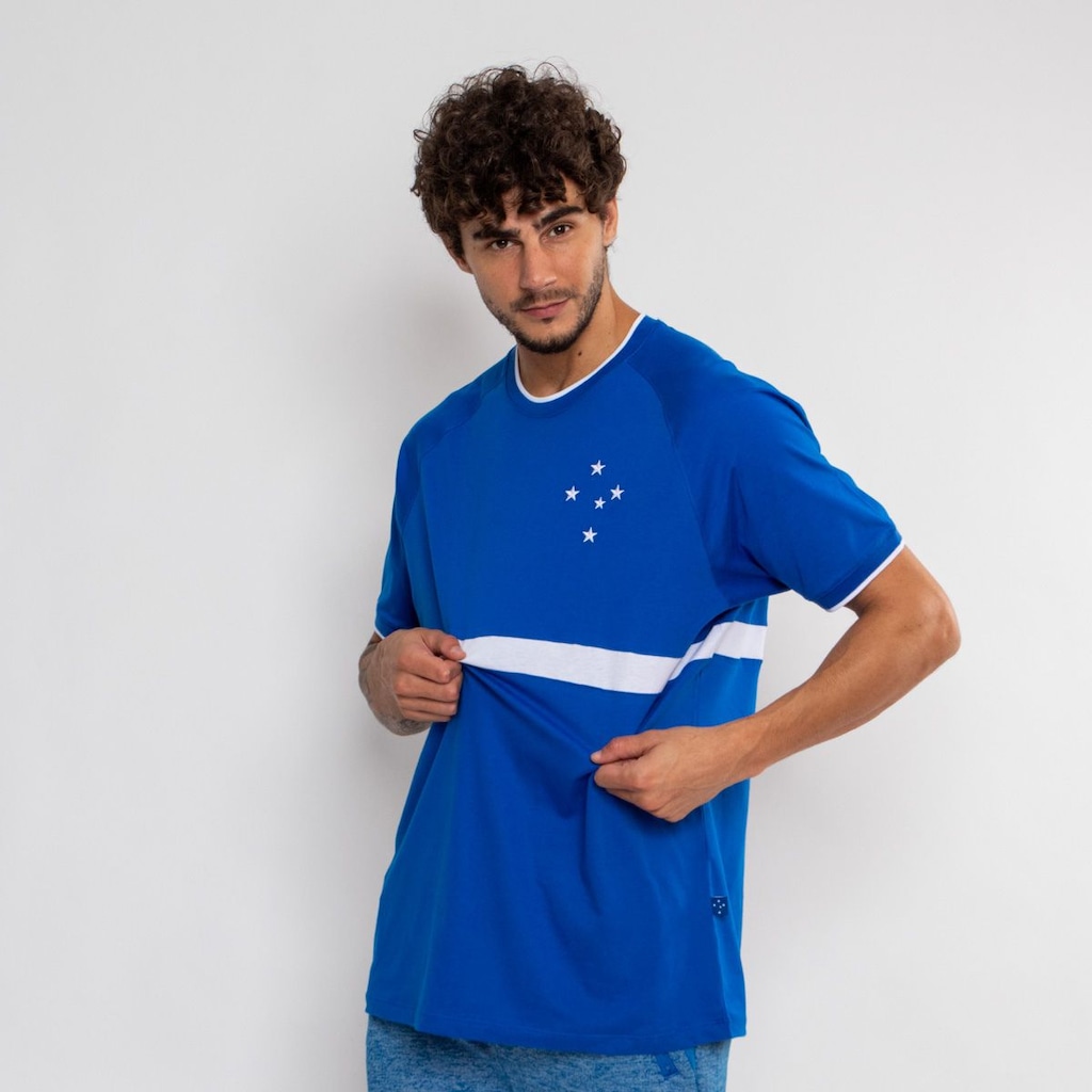 Imagem 3 do produto Camiseta do Cruzeiro Surf Center Oficial Raglan Orgulho - Masculina