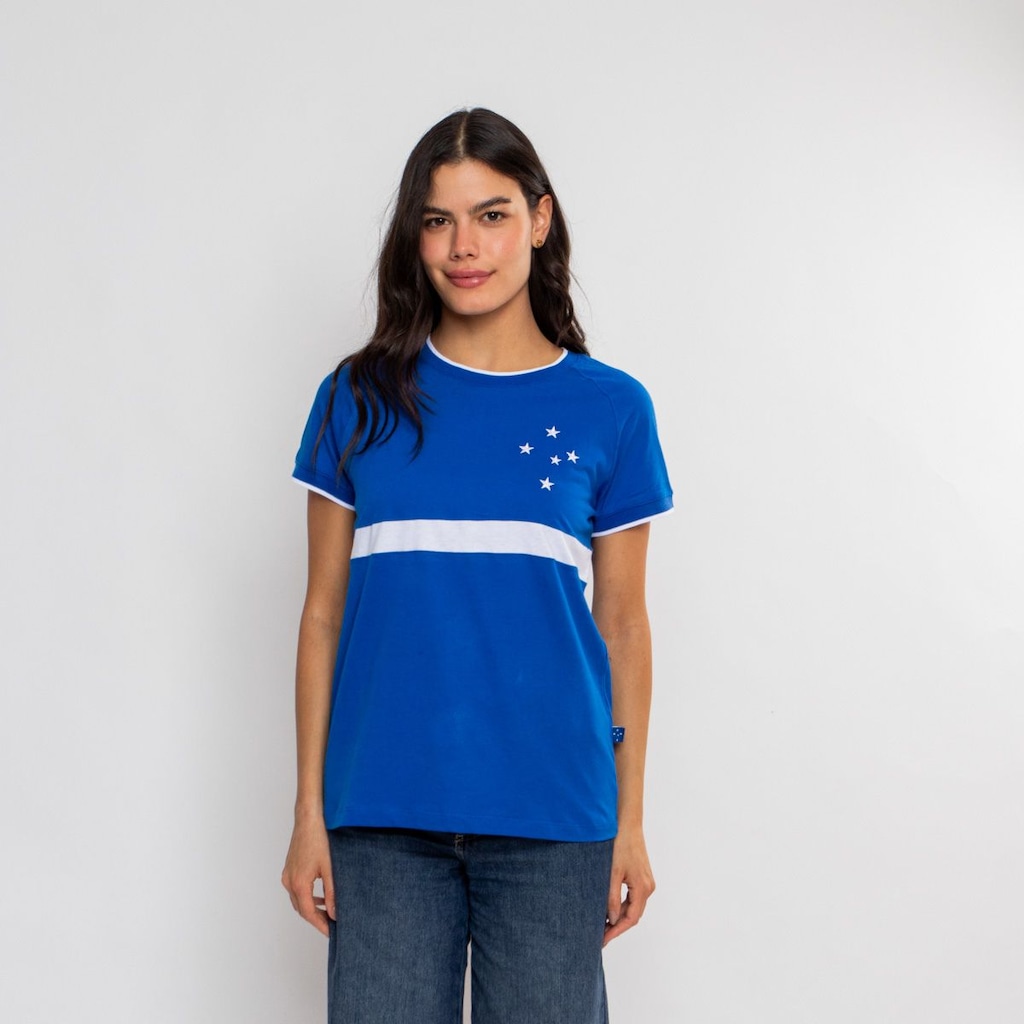 Camiseta Baby Look do Cruzeiro Oficial Orgulho Surf Center Feminina