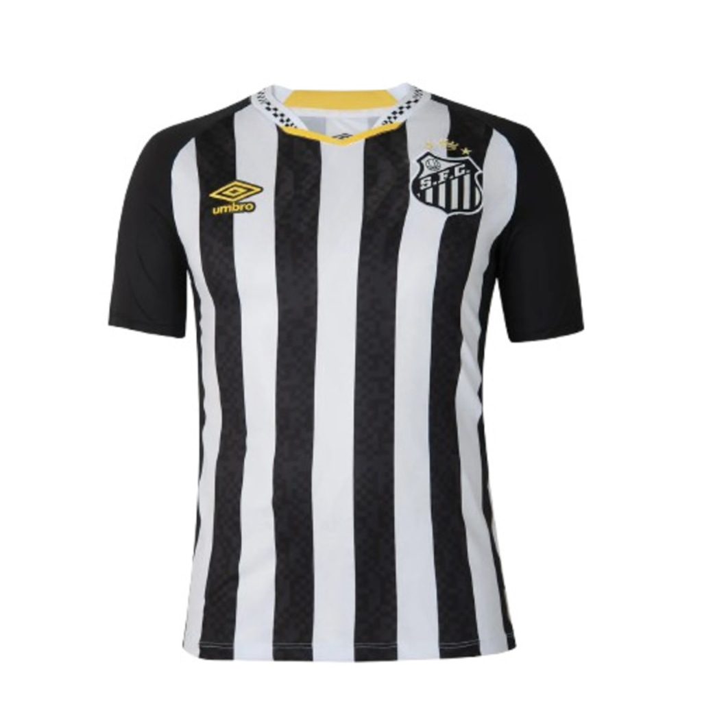 Camisa Masculina do Santos Of.2 2025 Torcedor Nº 10 com Nome Umbro