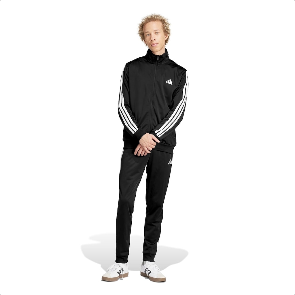 Conjunto Adidas Sportswear Basic Três Listras Tricot  Masculino