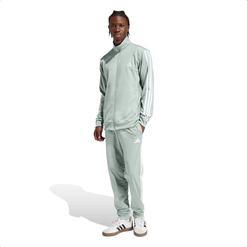 Conjunto Adidas Sportswear Basic Três Listras Tricot  Masculino