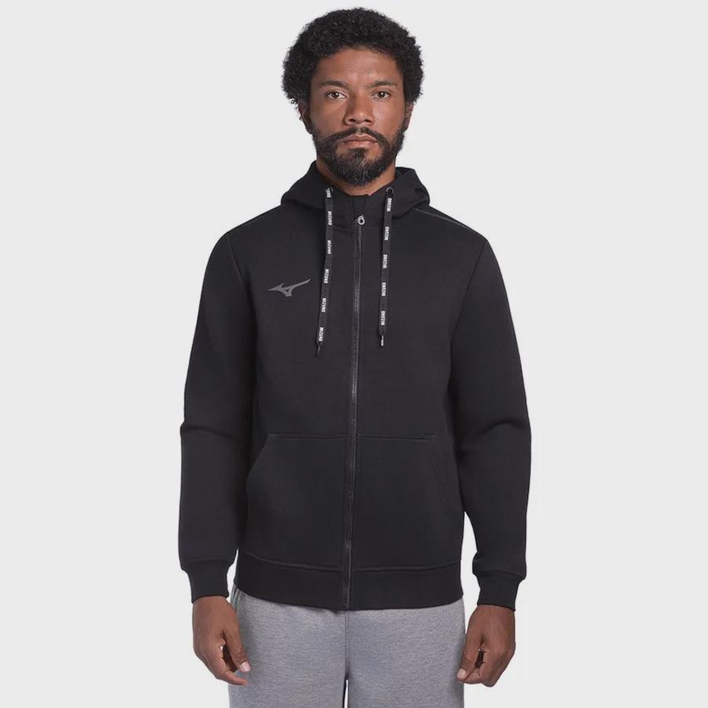 Jaqueta de Moletom Masculina Mizuno Zipper